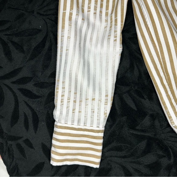 Reformation Womens Striped Button Down Deadstock XS Shirt Distressed - Picture 6 of 12